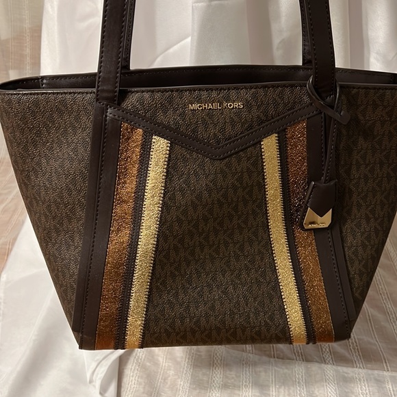 Michael Kors Whitney Signature Metallic Tote - Picture 7 of 10